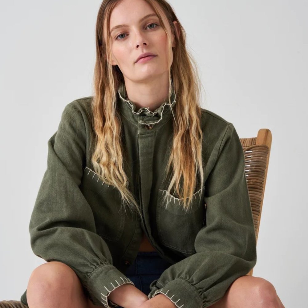 NWT Seventy + Mochi PABLO JACKET IN KHAKI - Picture 3 of 8